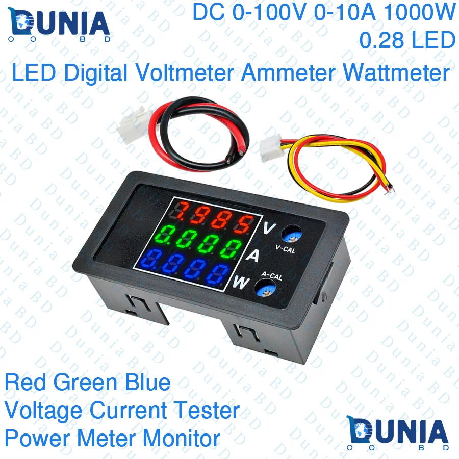 DC 12V LED Digital Voltmeter Display Volt Amperemeter